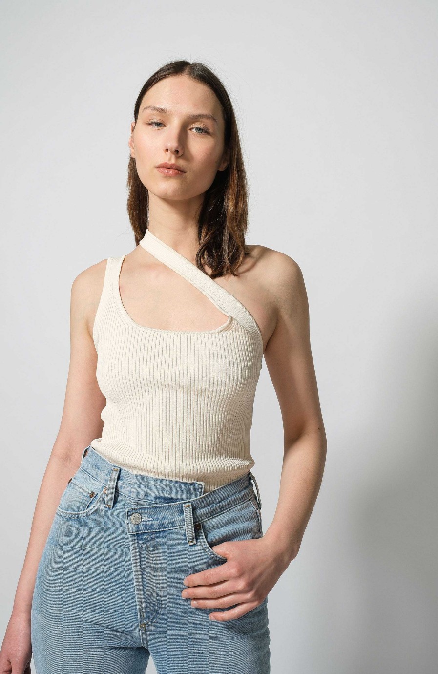 Women ERIKA CAVALLINI | Assymetric Ribbed Top