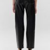 Women AGOLDE | Leather Straight Trousers 90'S Pinch