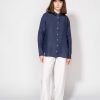 Women 120% LINO | Long Sleeve Embroidered Linen Shirt