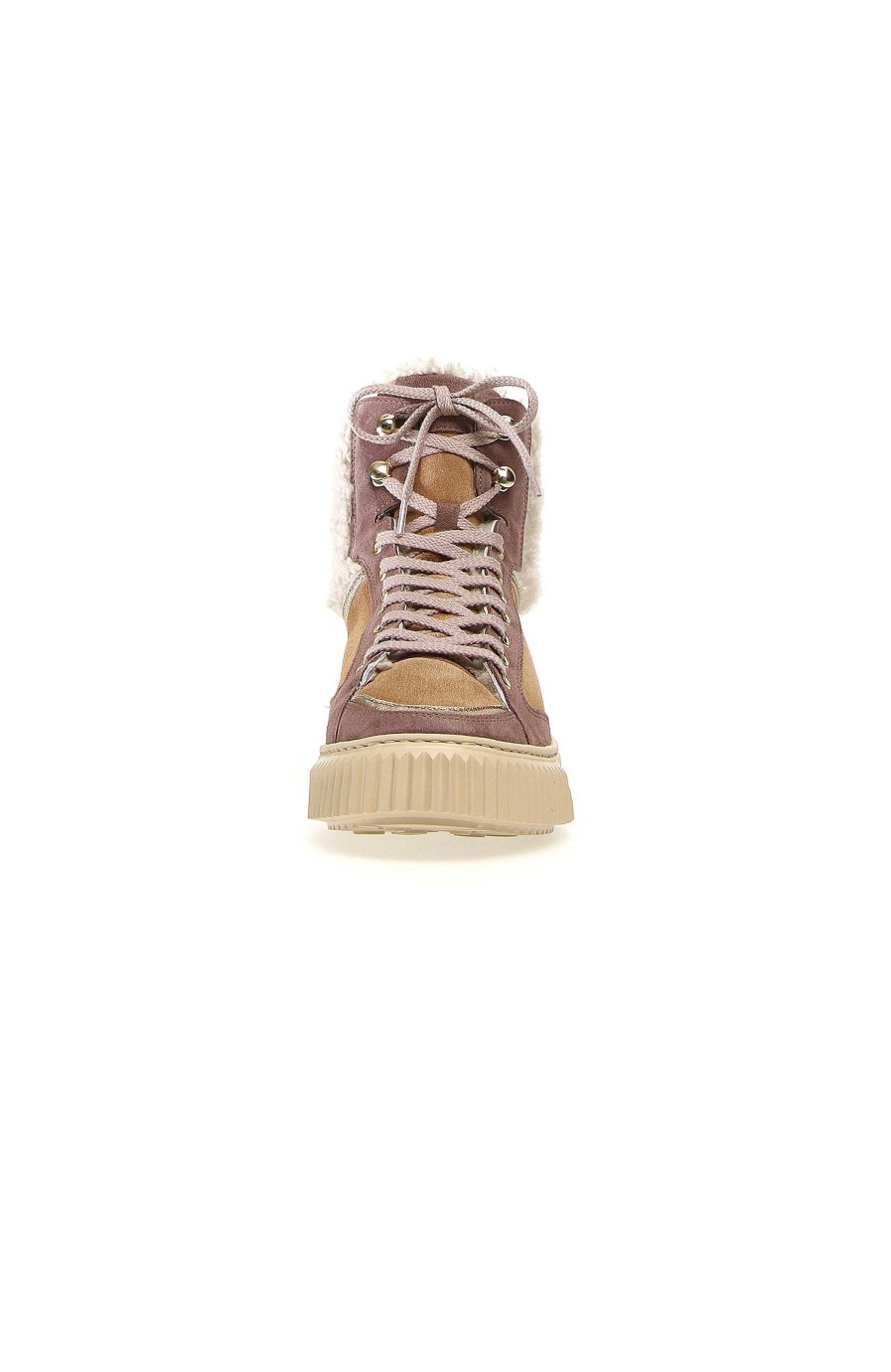 Women VOILE BLANCHE | High-Top Fur Sneakers Jenny