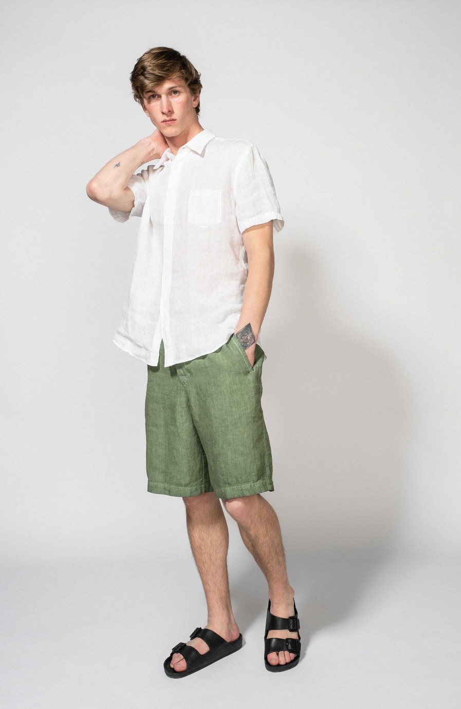 Men 120% LINO | Linen Bermuda Shorts