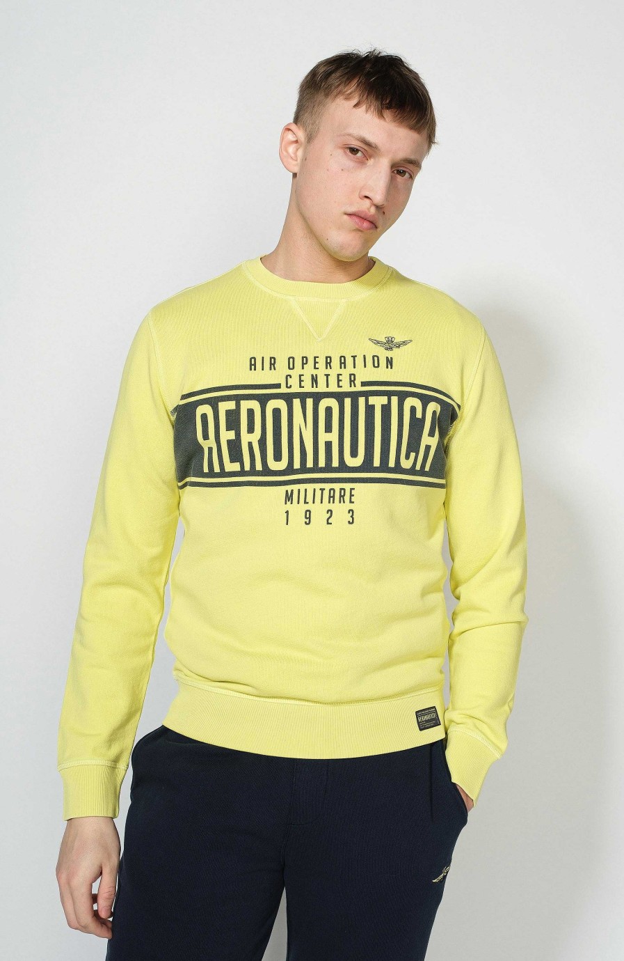 Men AERONAUTICA MILITARE | Logo-Print Cotton Sweatshirt