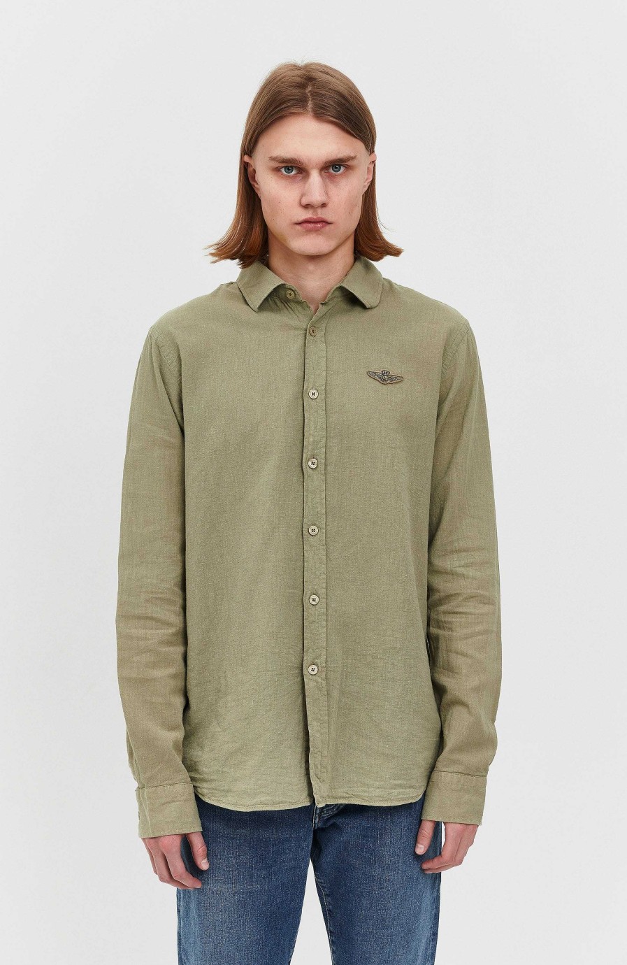 Men AERONAUTICA MILITARE | Cotton Linen Shirt