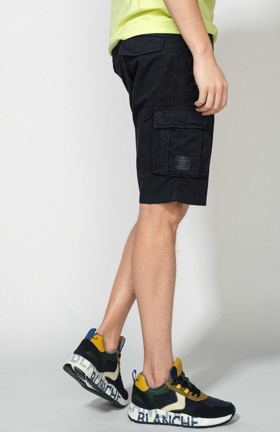 Men AERONAUTICA MILITARE | Lightweight Cotton Cargo Shorts