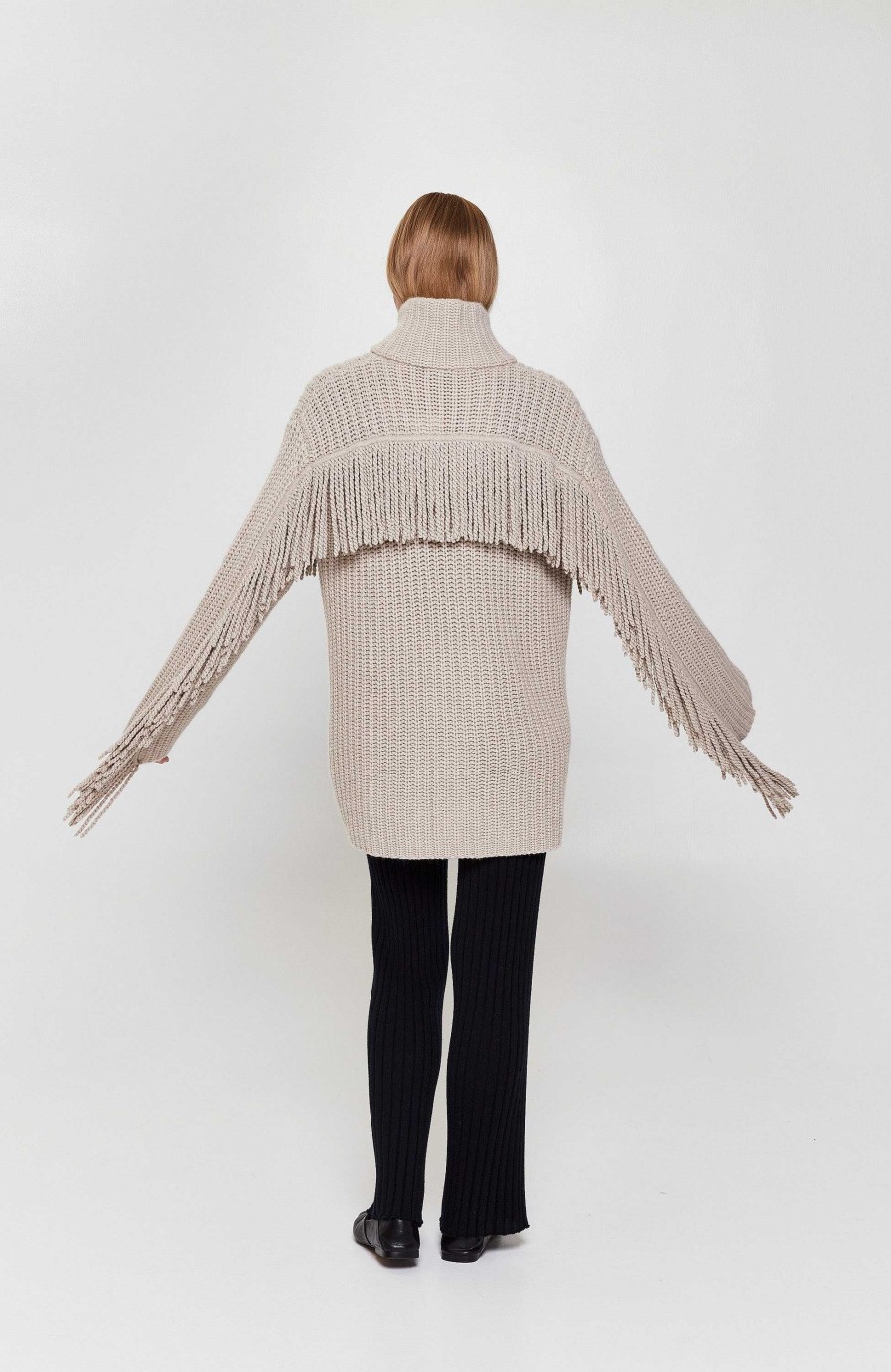 Women LISA YANG | Fringed Knit Cardigan Elisa