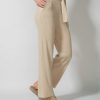 Women FTC CASHMERE | Belt-Waisted Ribbed Trousers