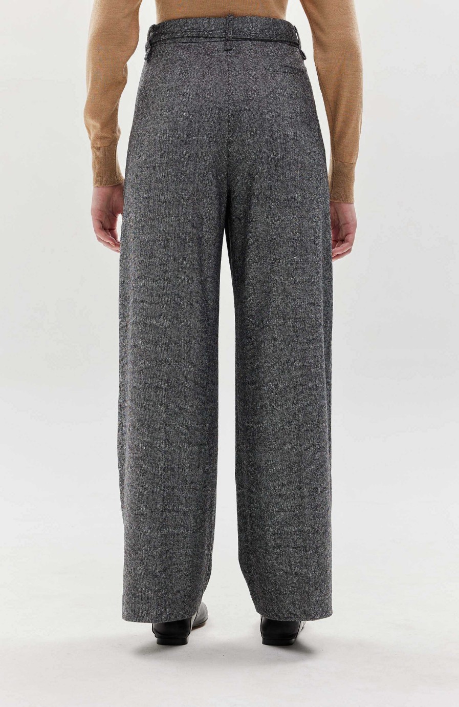 Women ERIKA CAVALLINI | Straight Flannel Trousers