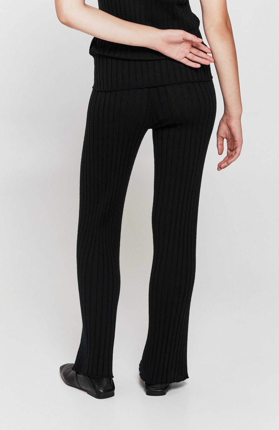 Women LISA YANG | Fine-Knit Ribbed Trousers Karen