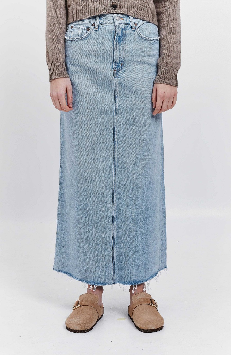 Women AGOLDE | Denim Maxi Skirt Hilla