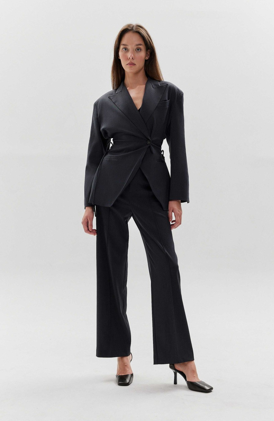 Women ERIKA CAVALLINI | Tie-Front Wool Blazer