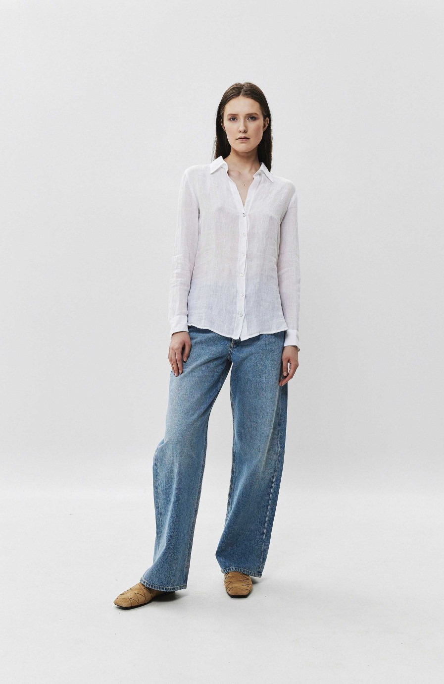 Women 120% LINO | Long Sleeve Linen Shirt