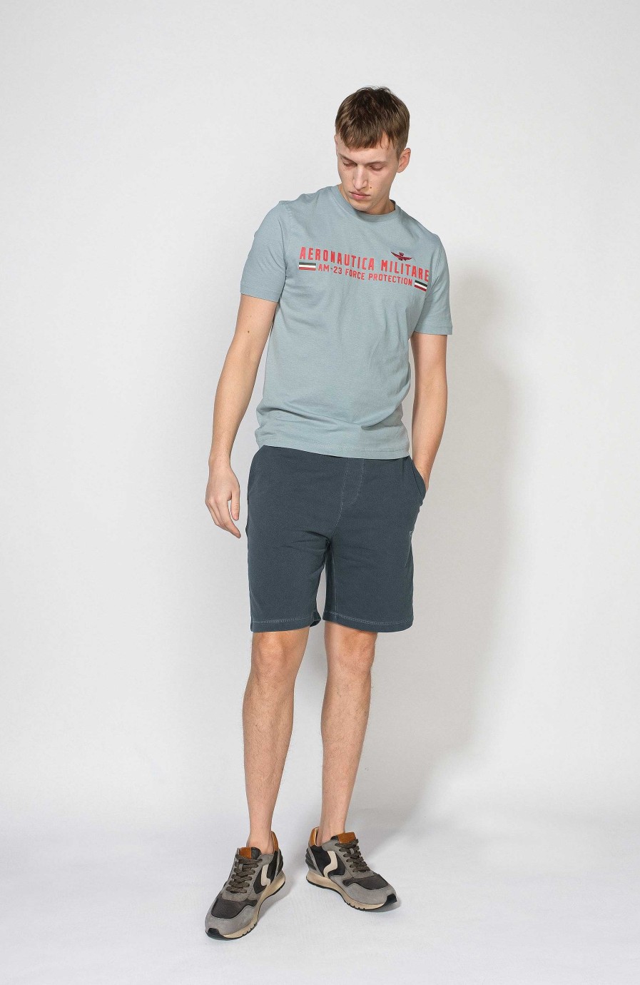 Men AERONAUTICA MILITARE | Drawstring Jercey Shorts