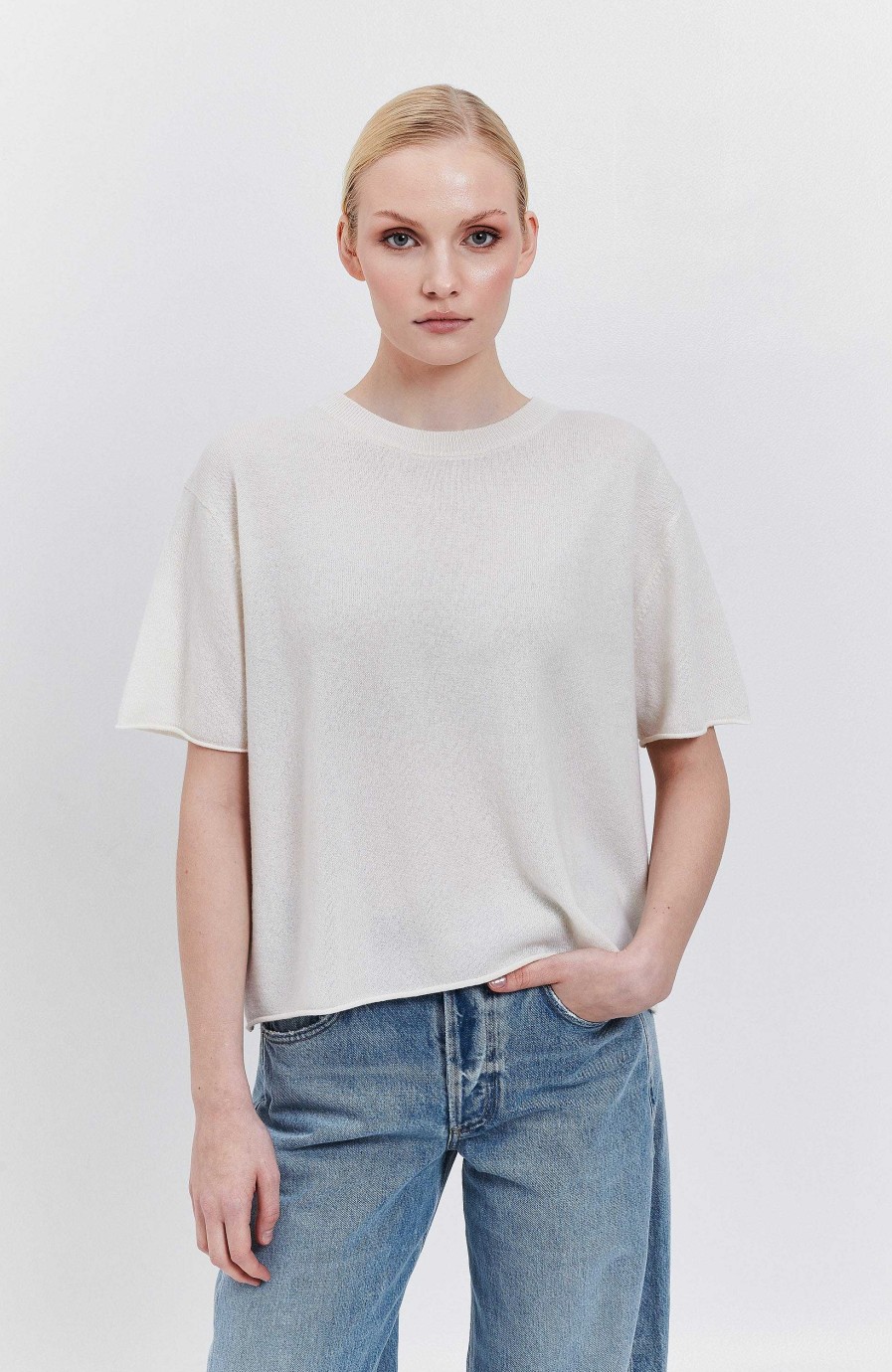 Women LISA YANG | Relaxed-Fit Cashmere Top Cila Tee