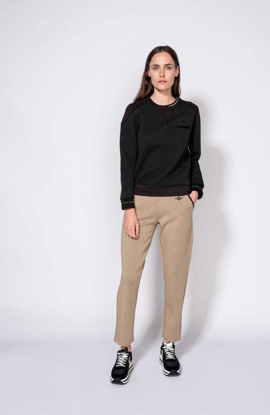 Women AERONAUTICA MILITARE | Tapered Interlock Sweatpants