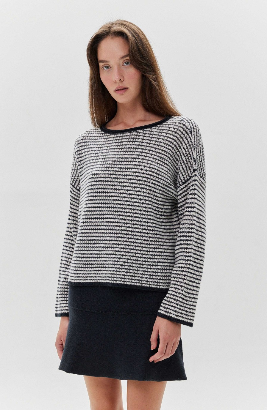 Women LISA YANG | Roundneck Striped Sweater Felicity