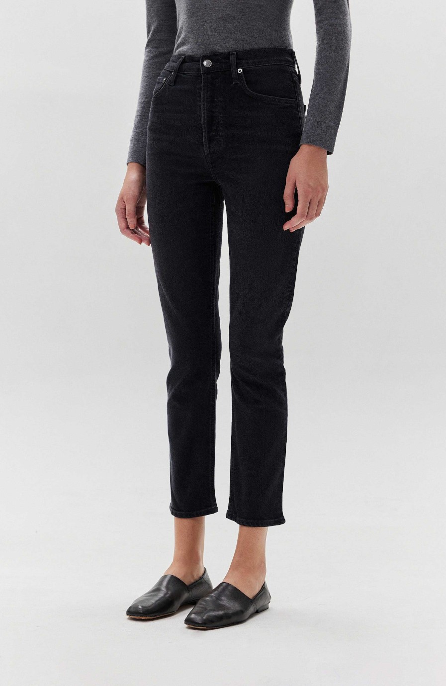 Women AGOLDE | High Rise Straight Riley Long