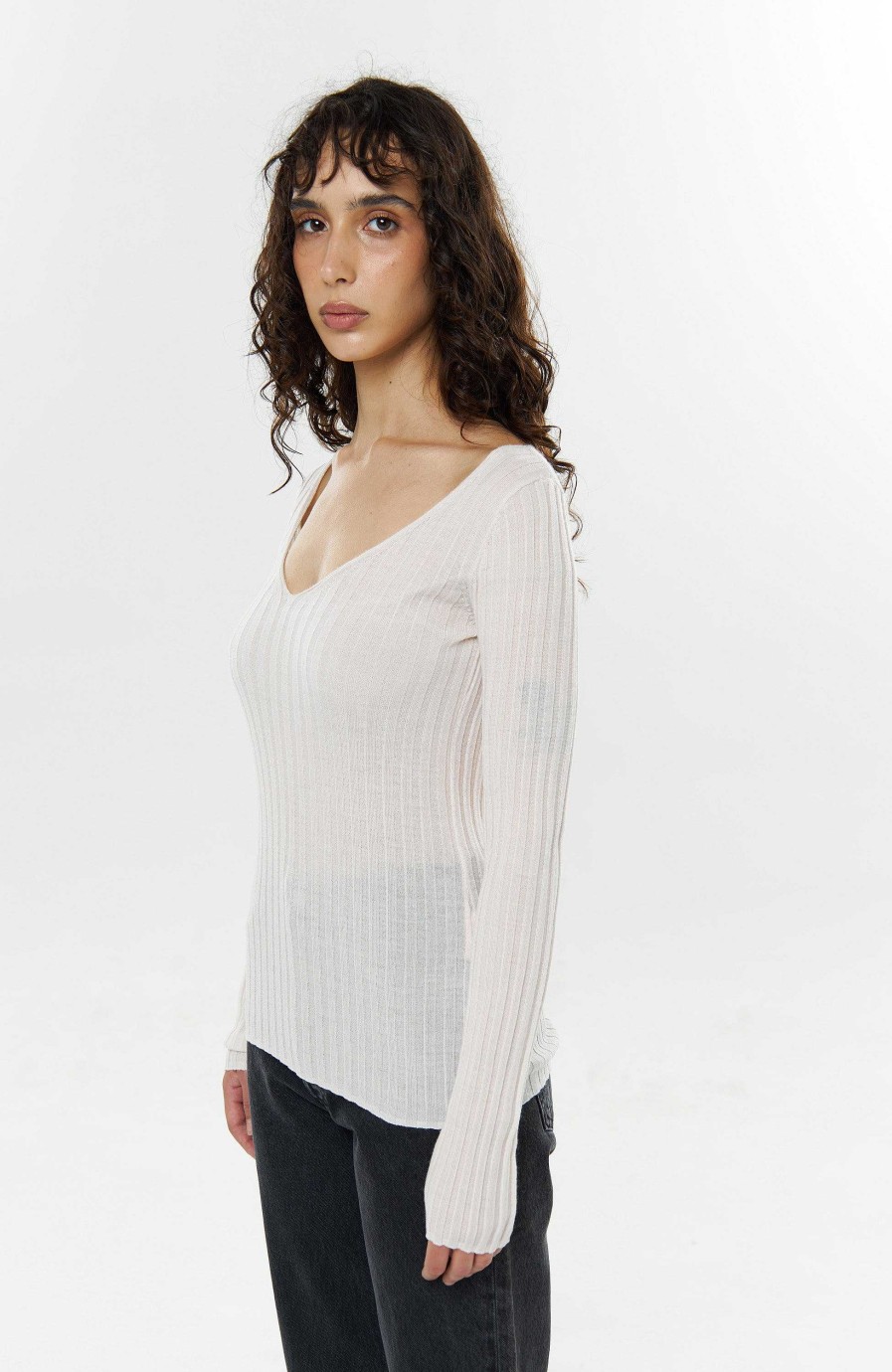 Women HOUSE OF DAGMAR | Merino V-Neck Top