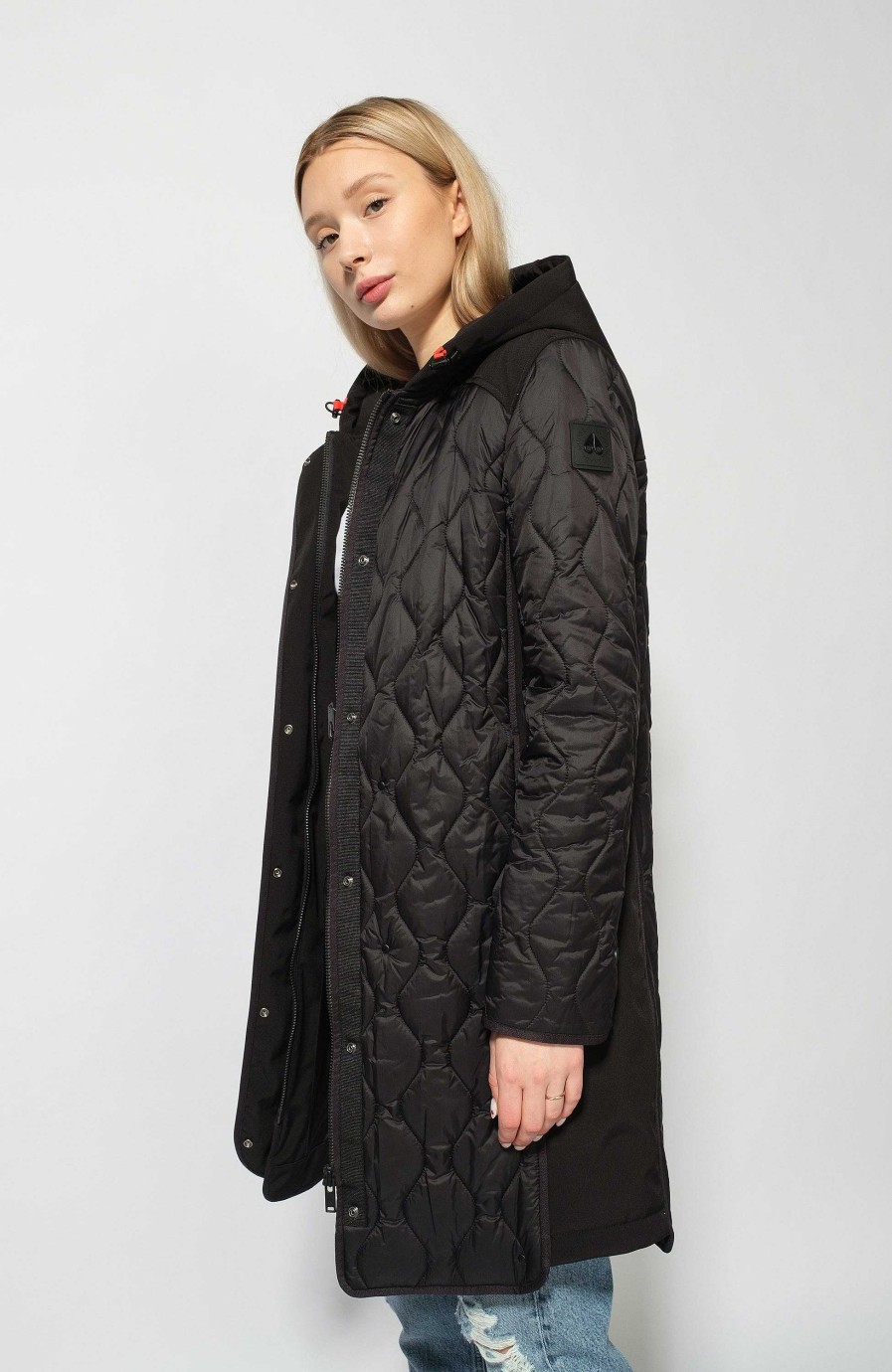 Women MOOSE KNUCKLES | Quilted Hooded Parka Manhatten