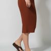 Women ERIKA CAVALLINI | Ribbed Knit Pencil Skirt