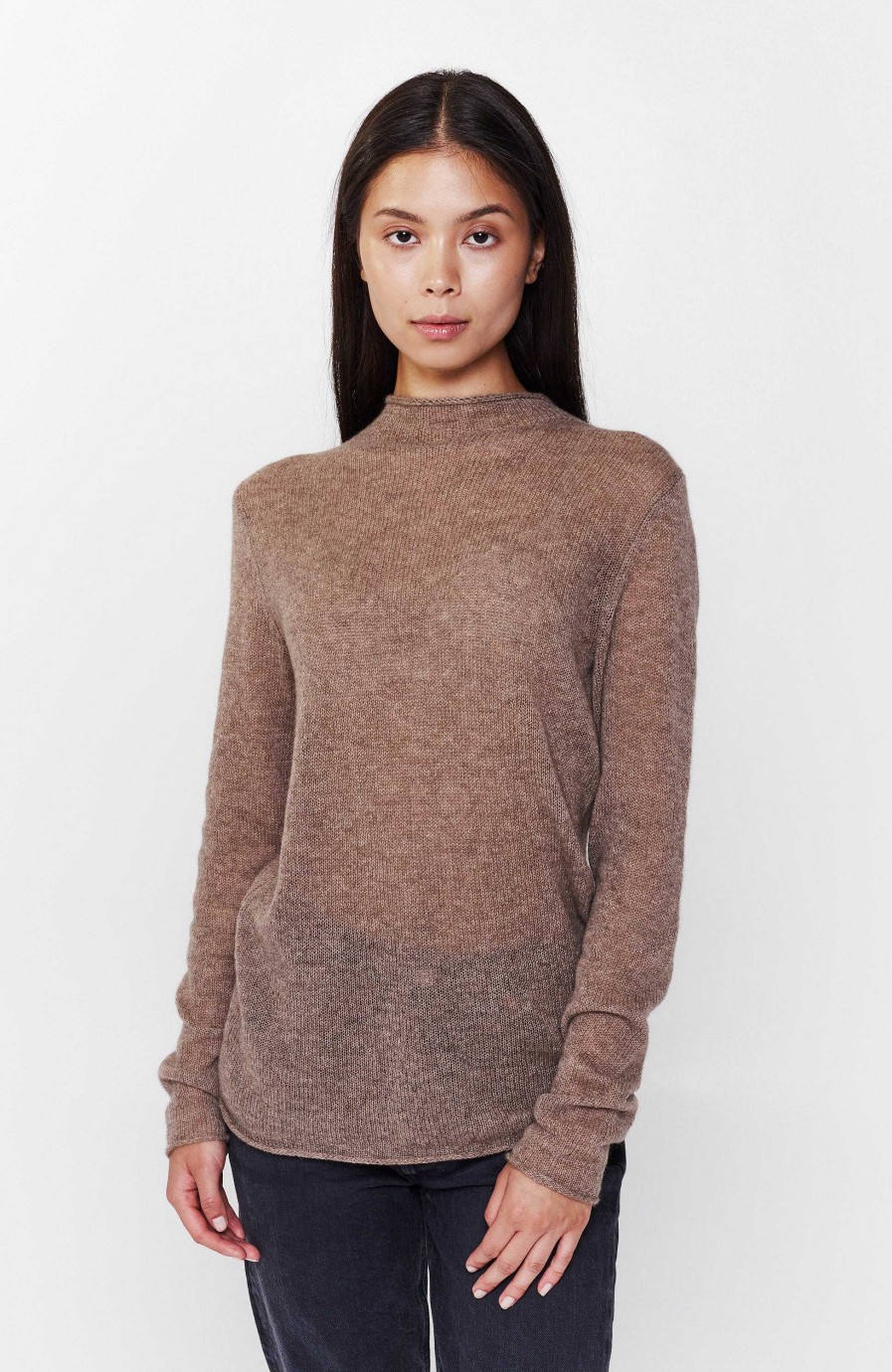 Women FTC CASHMERE | Mockneck Light-Knit Pullover