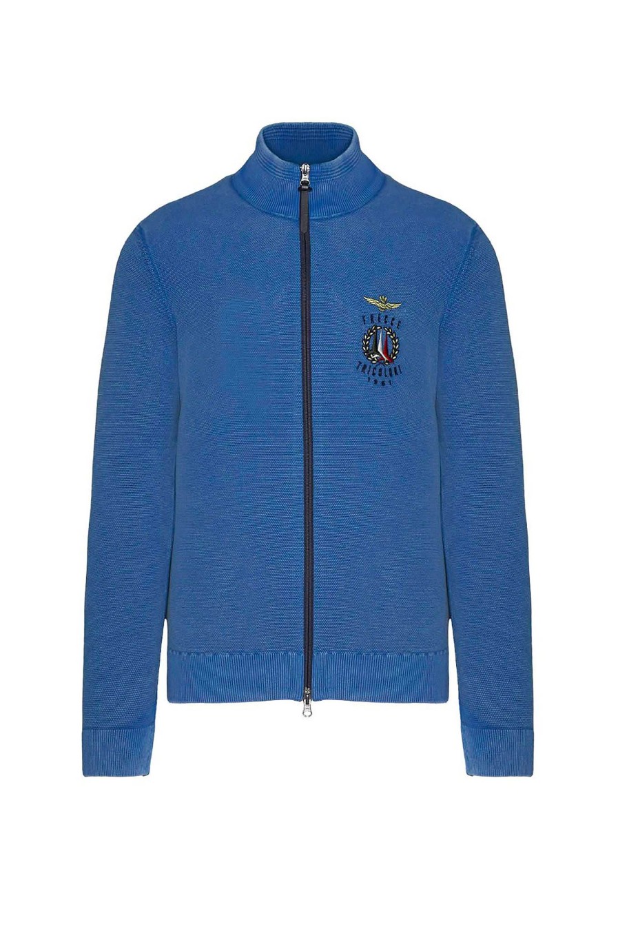 Men AERONAUTICA MILITARE | Logo-Embroidered Zipped Cardigan