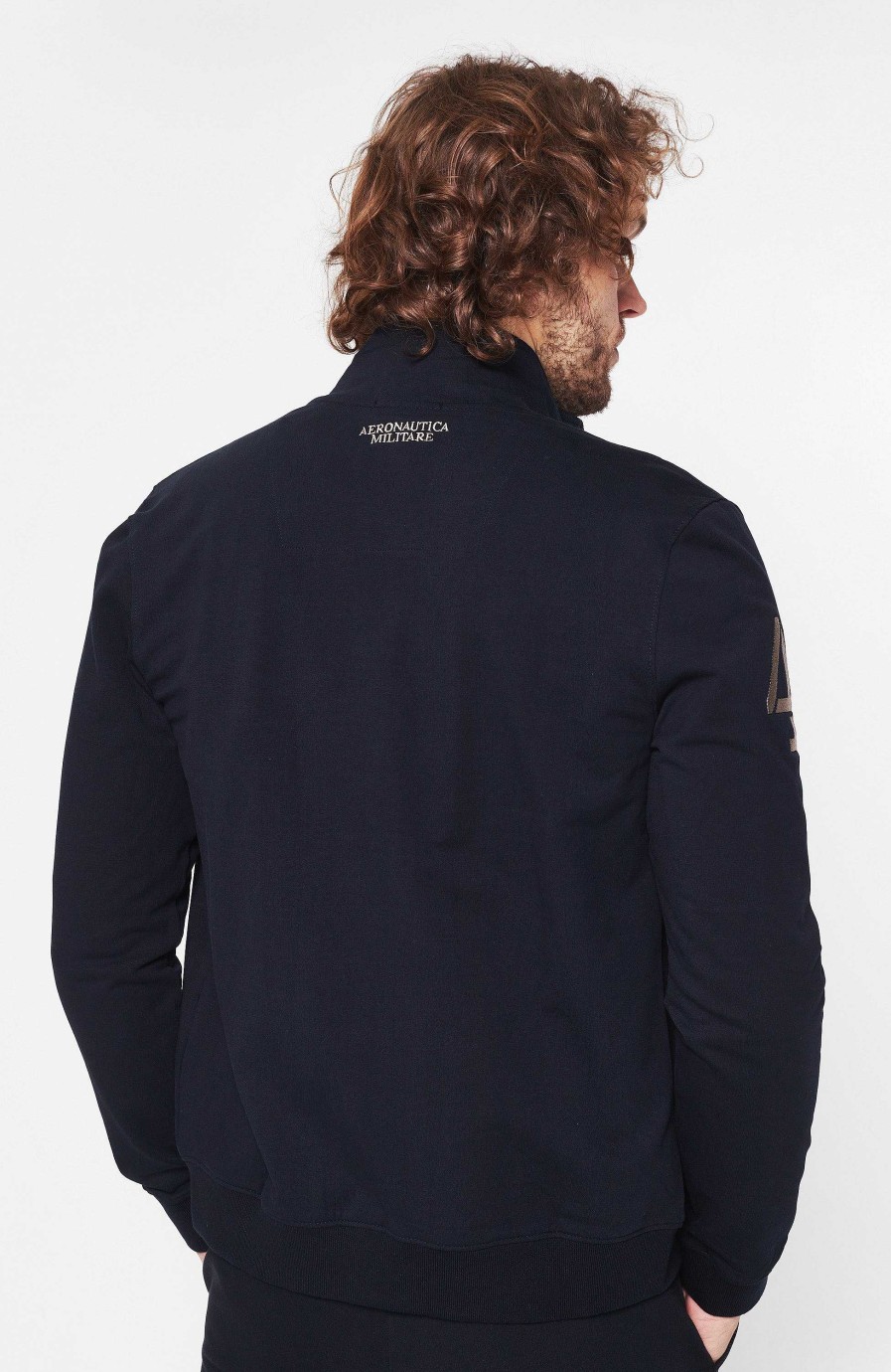 Men AERONAUTICA MILITARE | Embroidered Zipped Sweatshirt