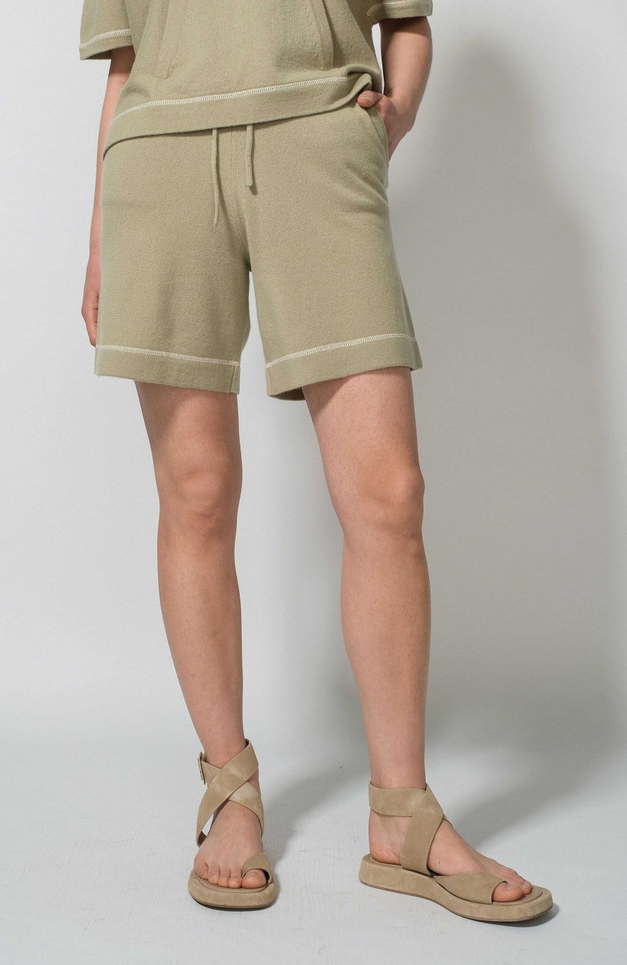 Women FTC CASHMERE | Drawstring Cashmere Shorts