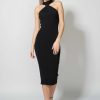 Women ERIKA CAVALLINI | Cross-Neck Ribbed Dress