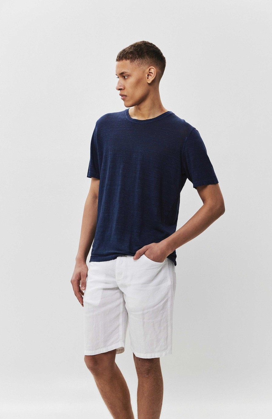 Men 120% LINO | Linen Basic T-Shirt