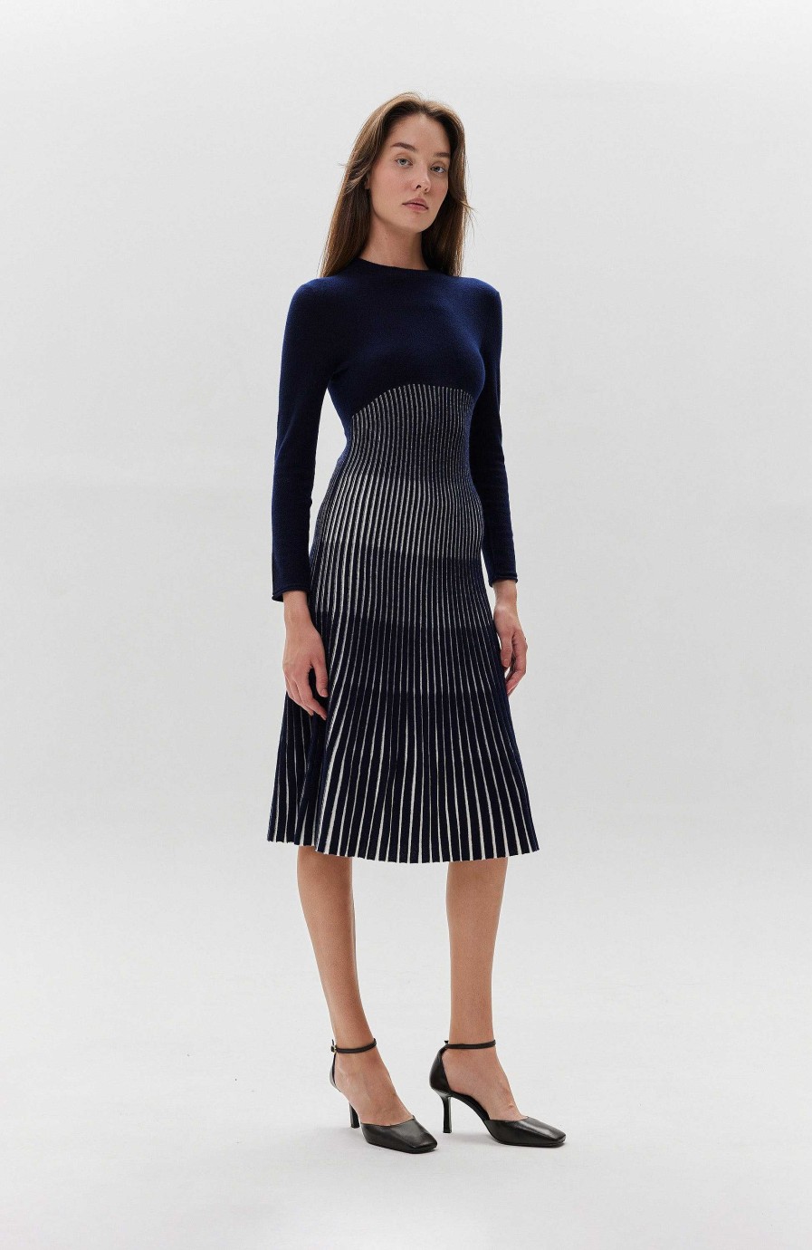 Women LISA YANG | Ribbed-Knit Cashmere Dress Finley