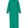 Women 120% LINO | Linen Maxi Shirt-Dress