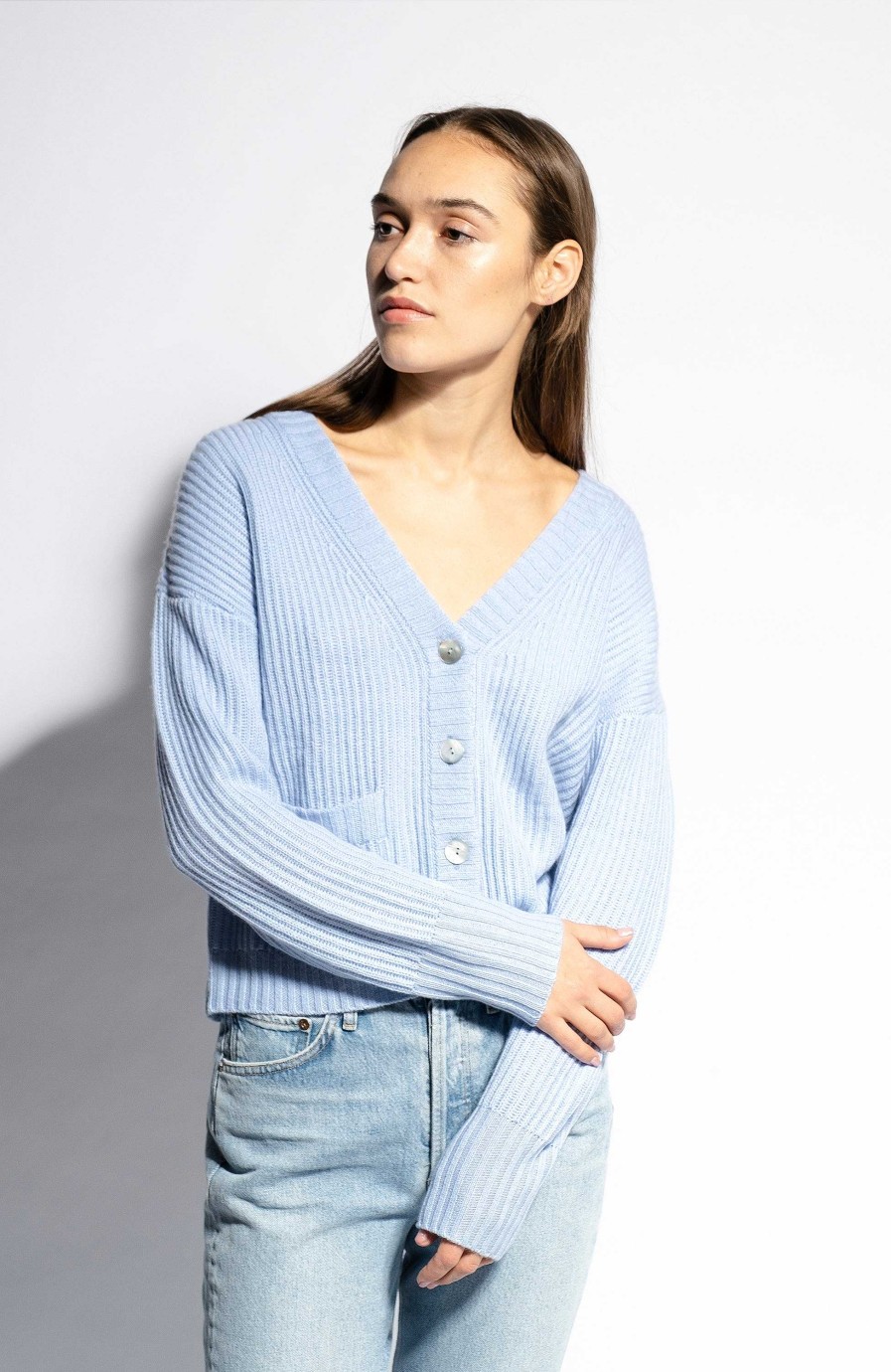 Women FTC CASHMERE | Button-Up Cashmere Cardigan