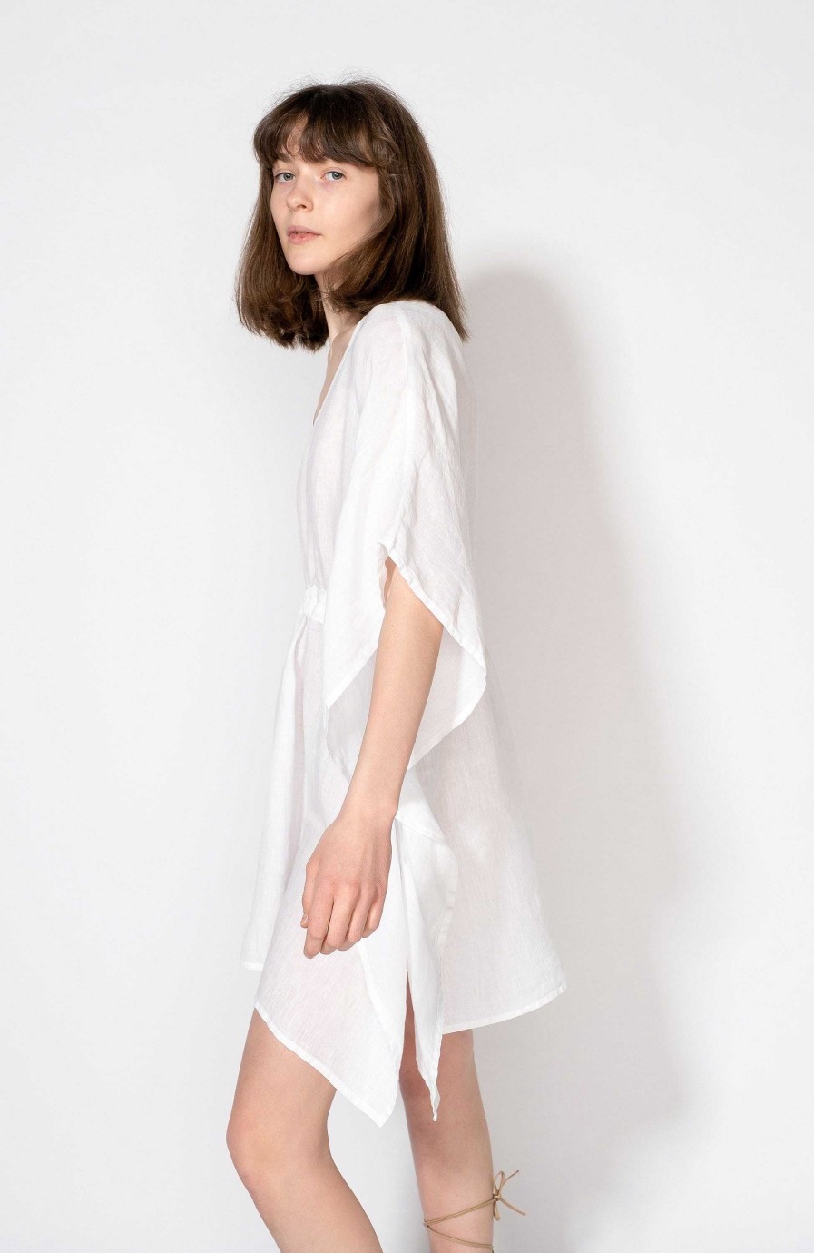 Women 120% LINO | Linen Tie-Waist Tunic