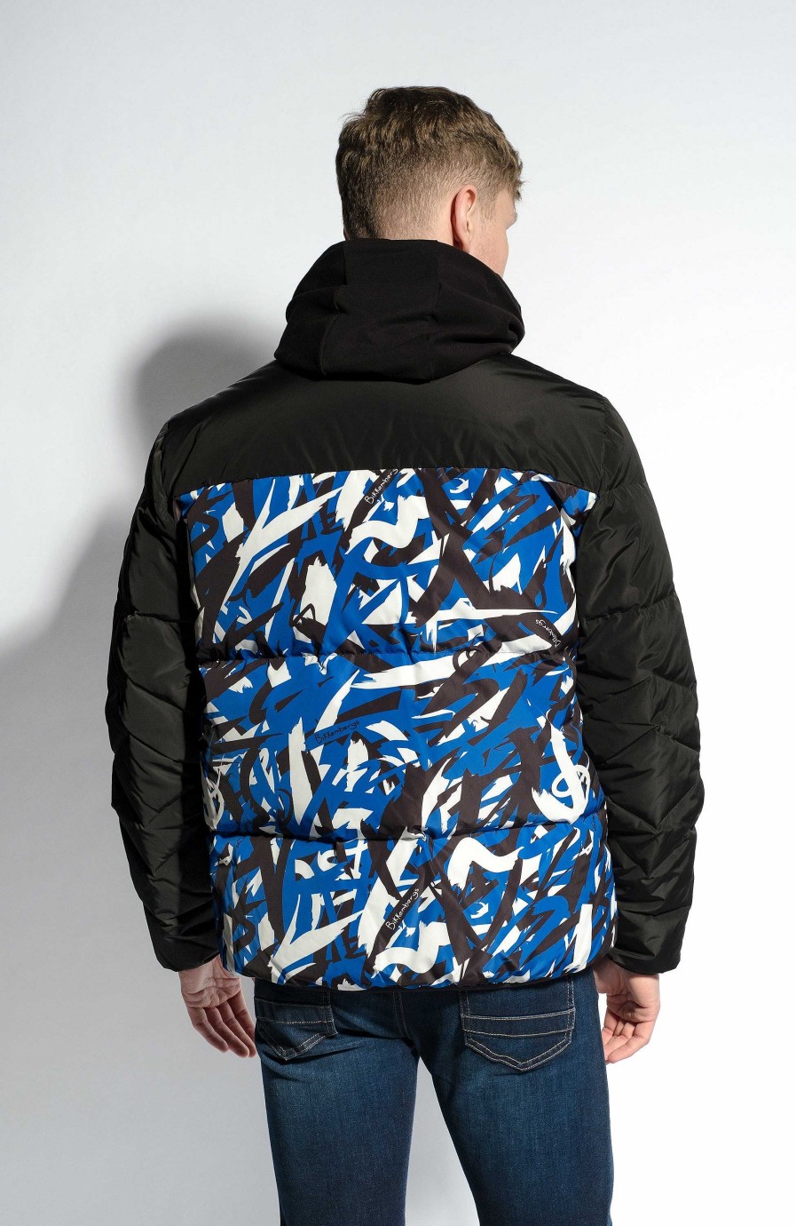 Men DIRK BIKKEMBERGS | Graphic-Pattern Padded Puffer