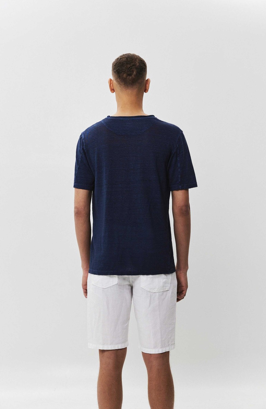 Men 120% LINO | Linen Basic T-Shirt