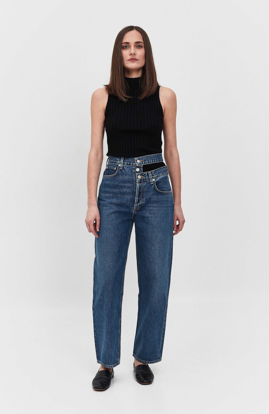 Women AGOLDE | Broken Waistband Jeans