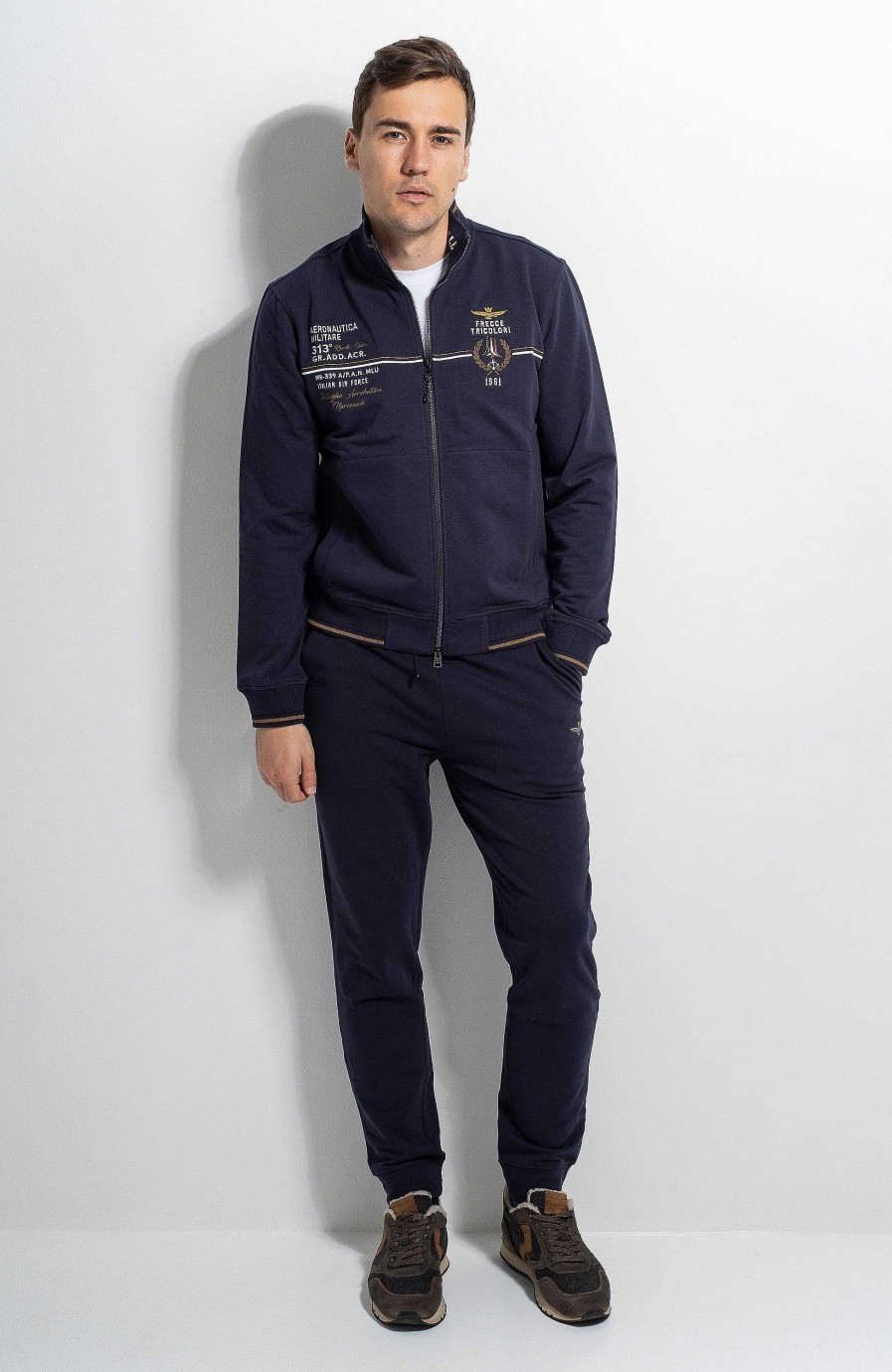 Men AERONAUTICA MILITARE | Embroidered Zipped Sweatshirt