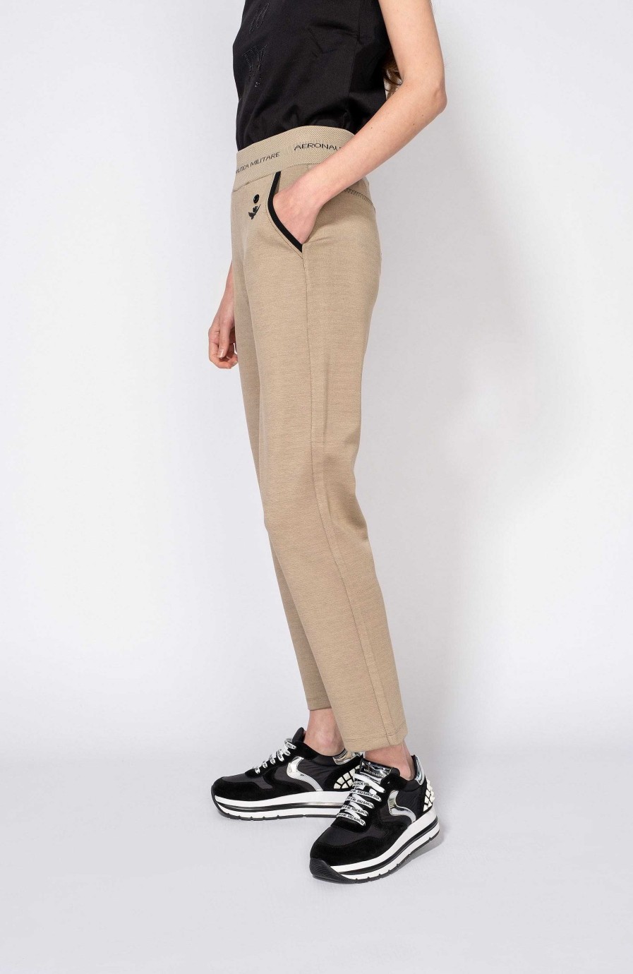 Women AERONAUTICA MILITARE | Tapered Interlock Sweatpants