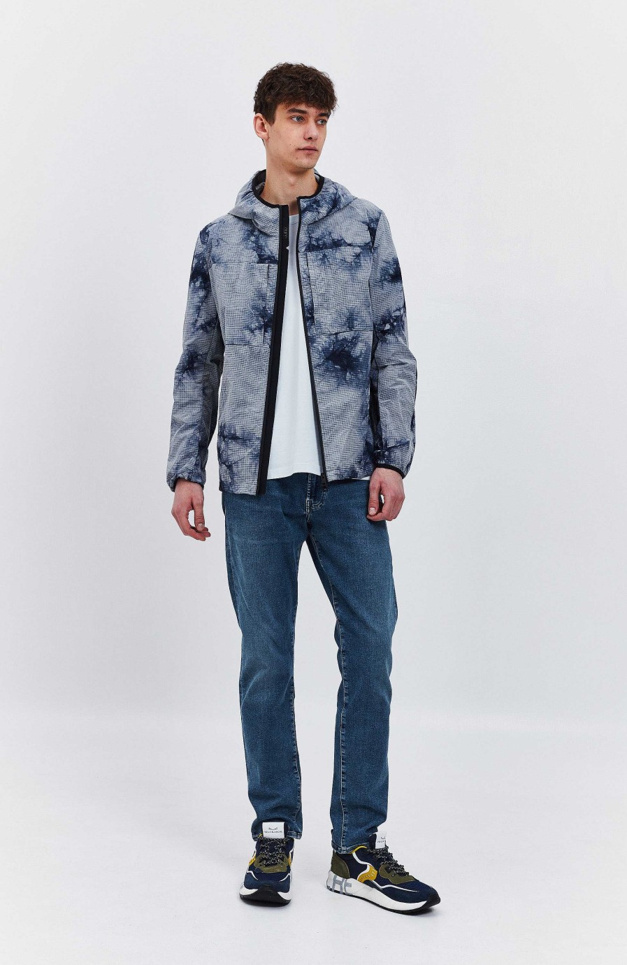 Men DUNO | Tie-Dye Effect Windbreaker Jacket Kolbi