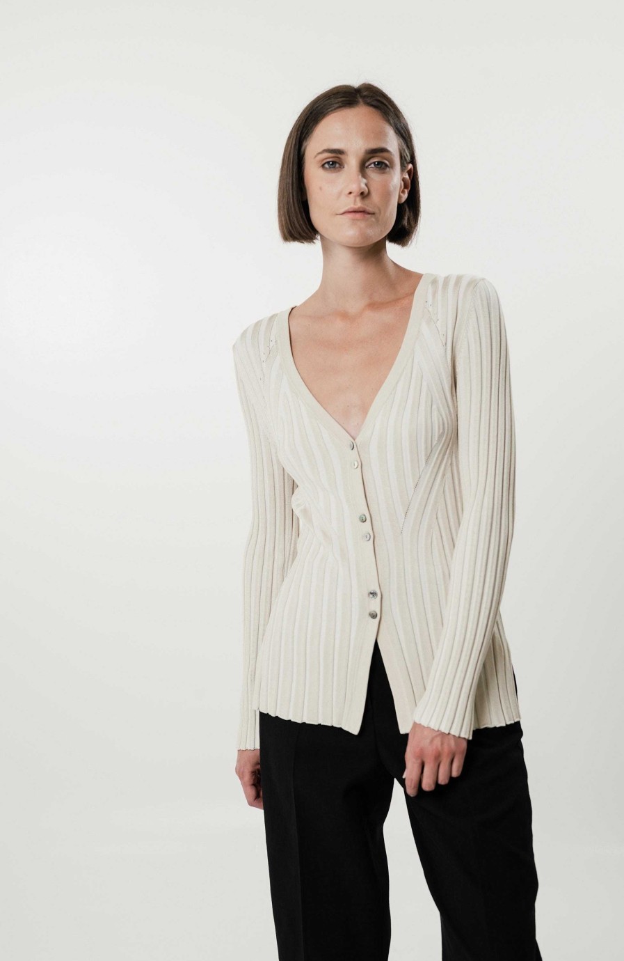 Women HOUSE OF DAGMAR | Ribbed Cardigan Jasmin