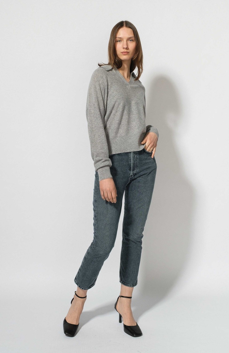 Women AGOLDE | Straight Cropped Jeans Riley