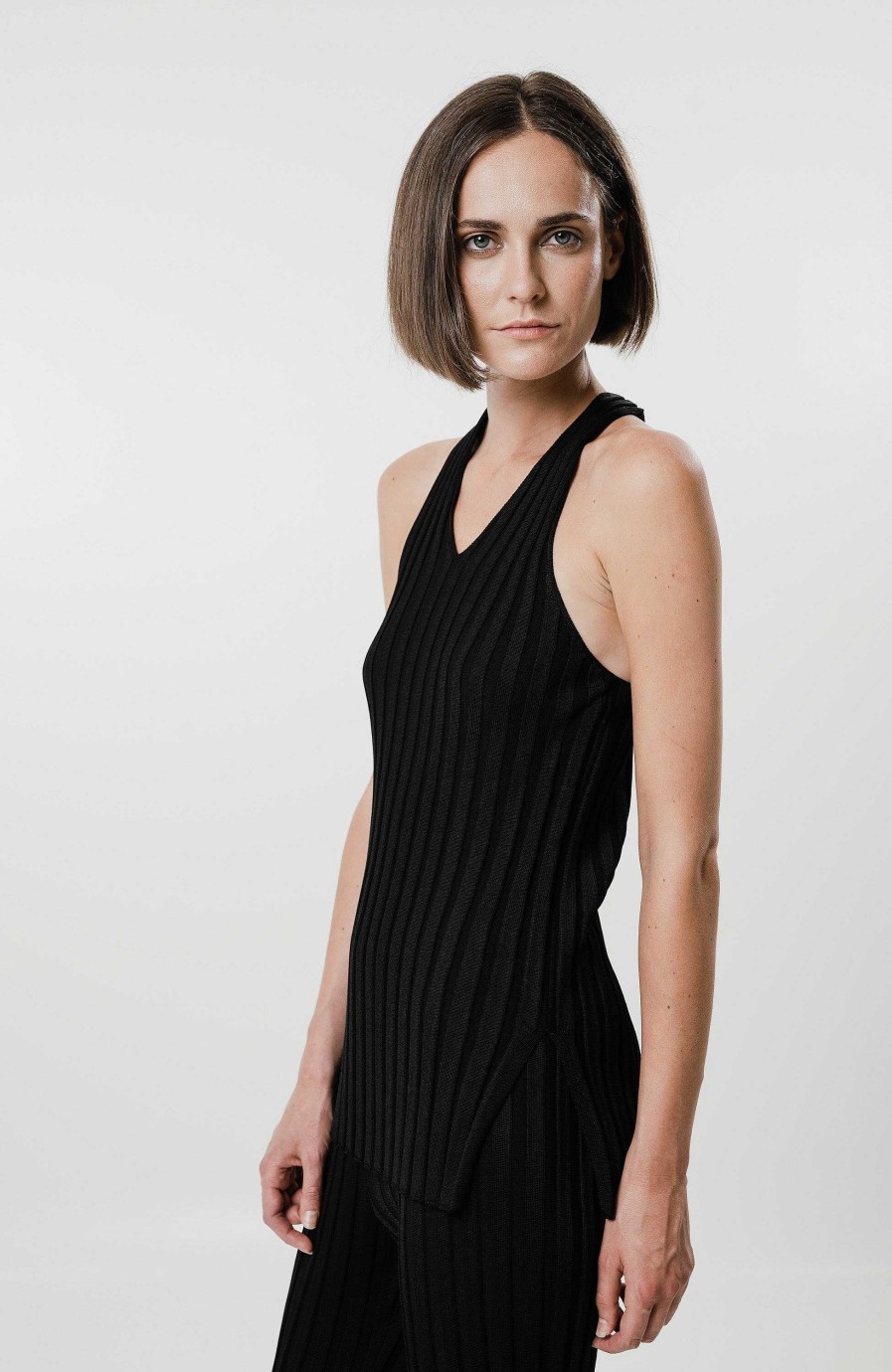 Women HOUSE OF DAGMAR | Cross-Back Ribbed Top Marion