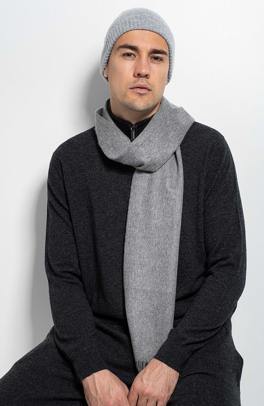 Men JOHNSTONS OF ELGIN | Fringed Cashmere Scarf