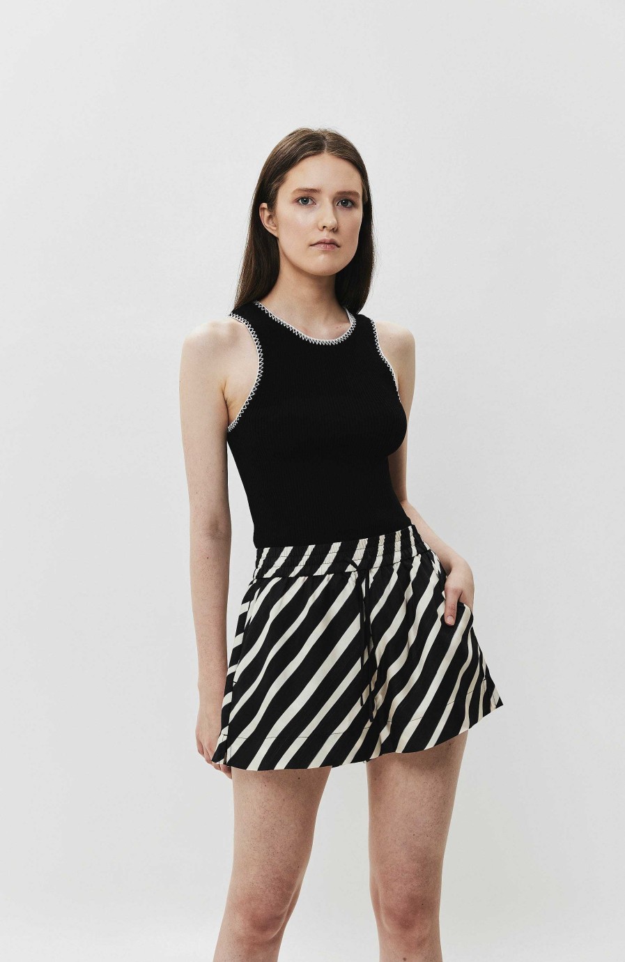 Women HOUSE OF DAGMAR | Striped Silk Shorts