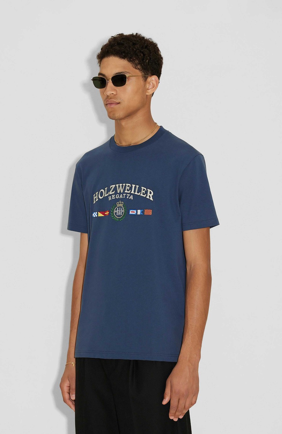 Men HOLZWEILER | Patch Embroidered T-Shirt Regatta