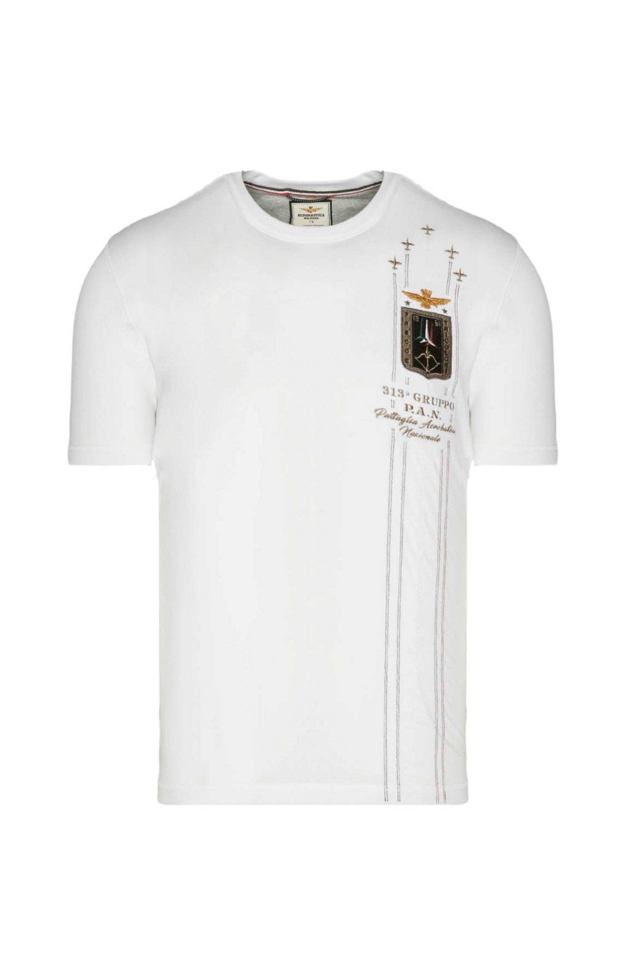 Men AERONAUTICA MILITARE | Emblem-Embroidered T-Shirt