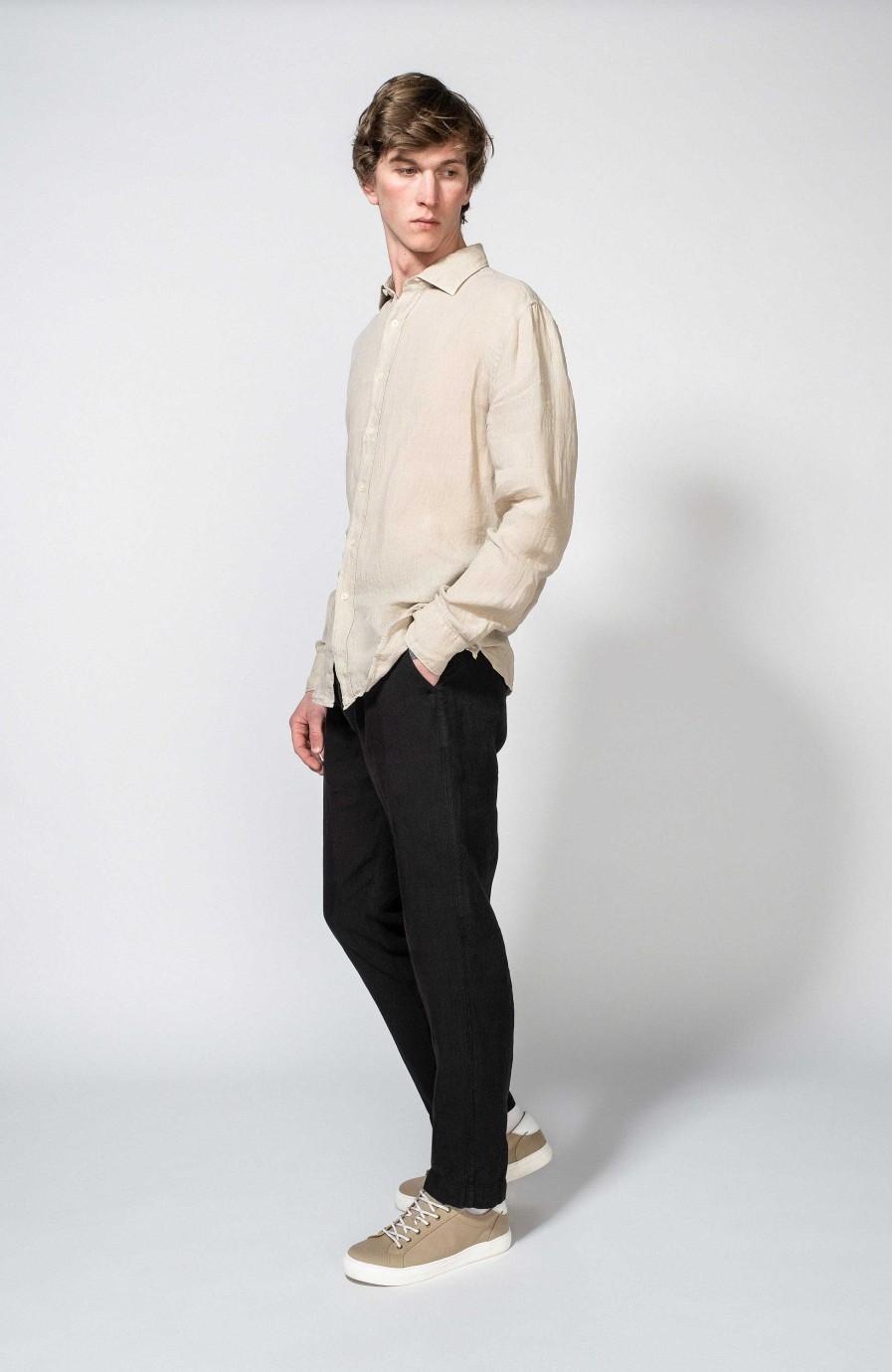 Men 120% LINO | Long Sleeve Linen Shirt