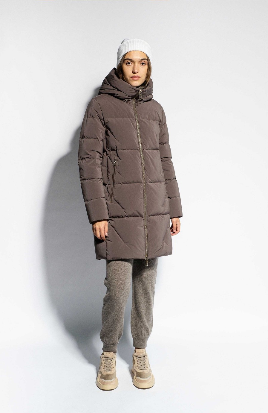 Women DUNO | Zipped Padded Parka Coat Puria