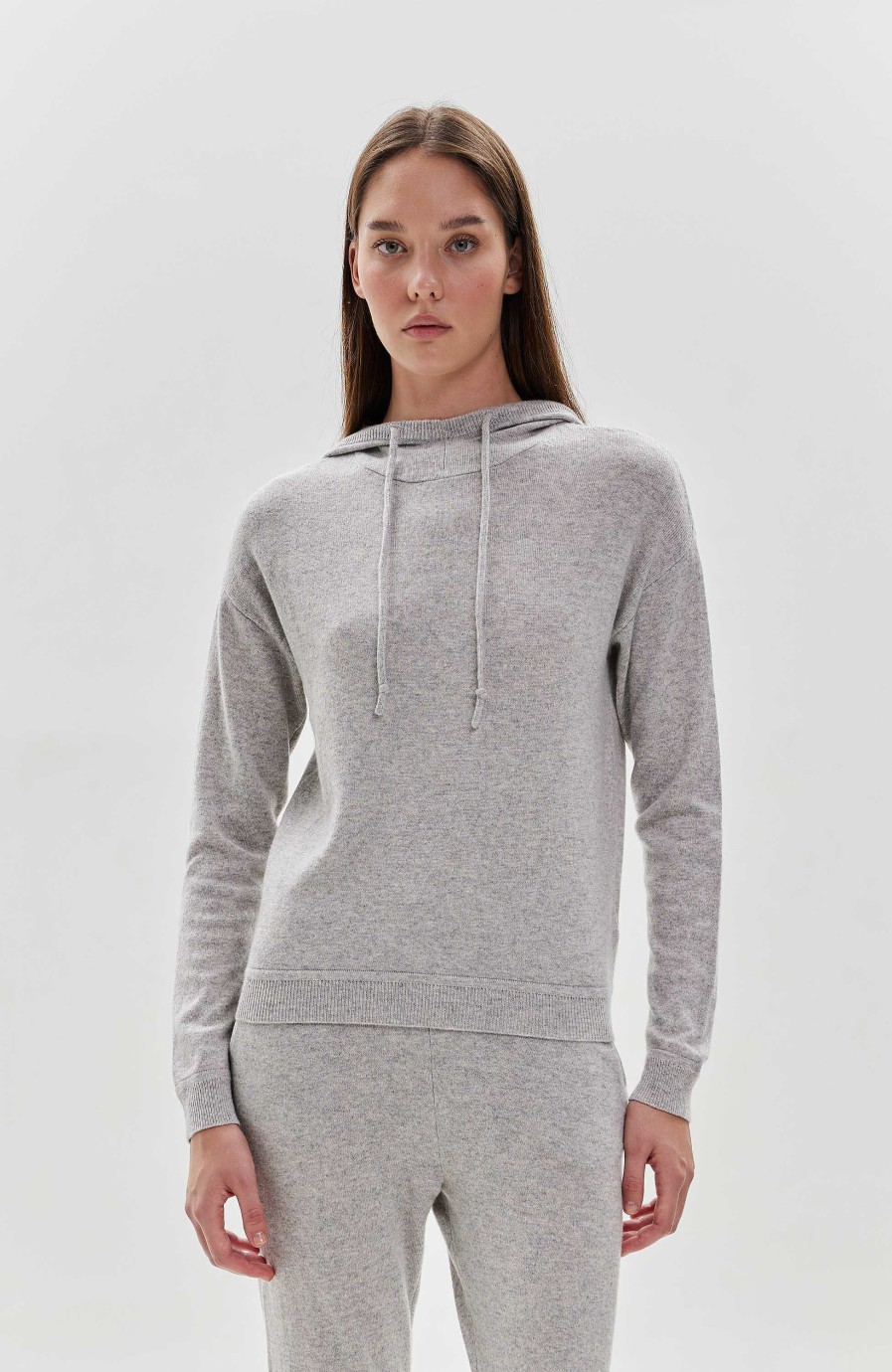 Women FTC CASHMERE | Fine-Knit Hoody