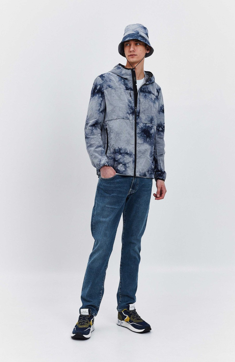 Men DUNO | Tie-Dye Effect Windbreaker Jacket Kolbi